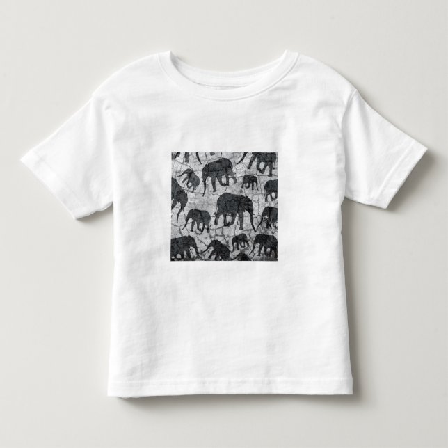 Elephant Concrete Pattern Design Toddler T-shirt (Front)