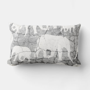 Elephant Concrete Pattern Lumbar Pillow