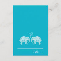 Elephant Couple Heart Custom Colour Wedding Escort