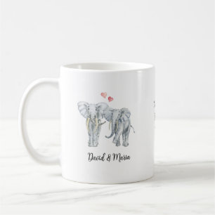 Elephant Couple in Love Coffee Mug