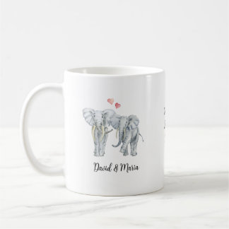 Elephant Couple in Love Coffee Mug
