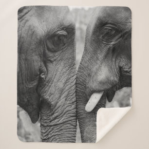 ELEPHANT COUPLE SHERPA BLANKET