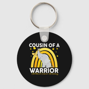 Elephant Cousin Of A Warrior Childhood Cancer Awar Keychain