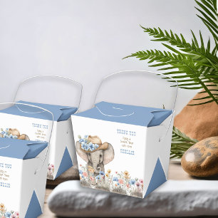 Elephant Cowboy Western Boho Wildflower Favor Box