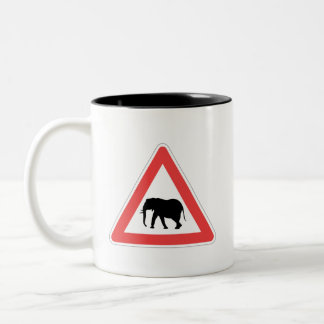 Elephant Crossing Sign Mug