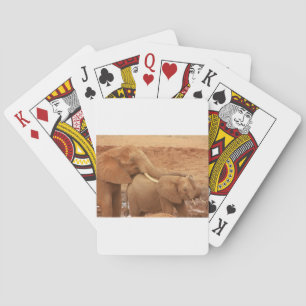 elephant custom personalize diy Anniversaries Playing Cards