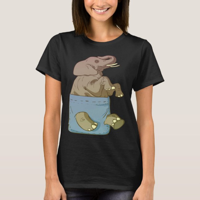 Elephant Cute Animals  for T-Shirt (Front)