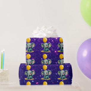 Elephant Cute Charming Themed Inspired  Wrapping Paper