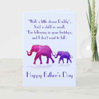 Elephant Daddy Quote Card