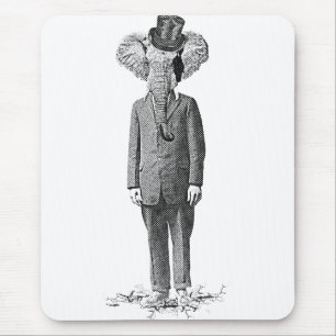 Elephant dandy mouse pad