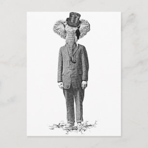 Elephant dandy postcard