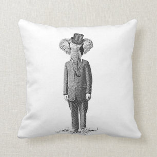 Elephant dandy throw pillow