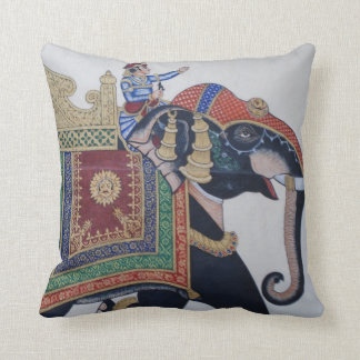 Éléphant d'Asie vintage - coussin