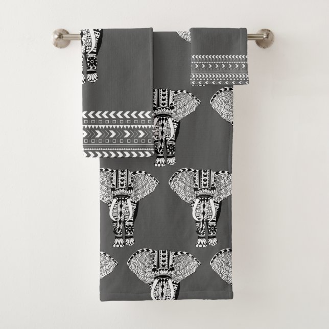 Éléphant de Bohème tribal à la mode (En situation)