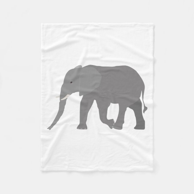 Elephant Design Fleece Blanket (Front)