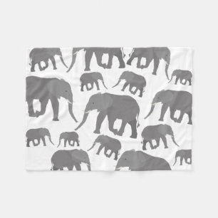 Elephant Design Fleece Blanket