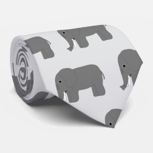 Elephant Design Tie