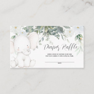 Elephant Diaper Raffle Card