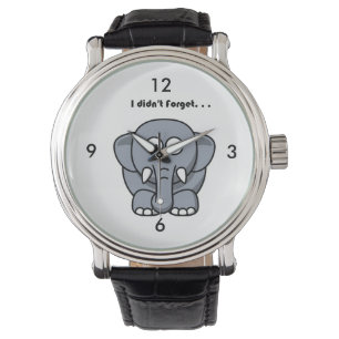 Elephant Didn’t Forget Funny Joke Cartoon Watch