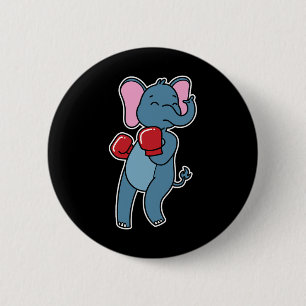 Elephant Does Boxing 2 Inch Round Button