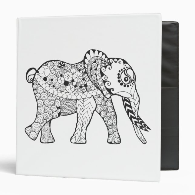 Elephant Doodle Binder (Front/Inside)