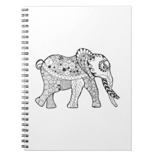 Elephant Doodle Notebook