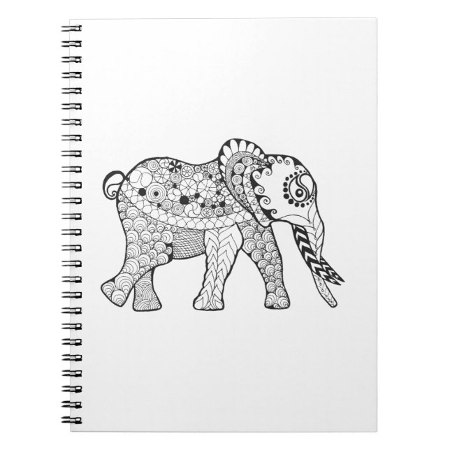 Elephant Doodle Notebook (Front)