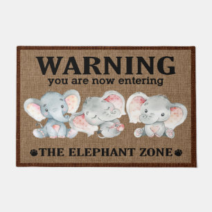 Elephant Doormat, Elephant Lovers Welcome Mat Gift
