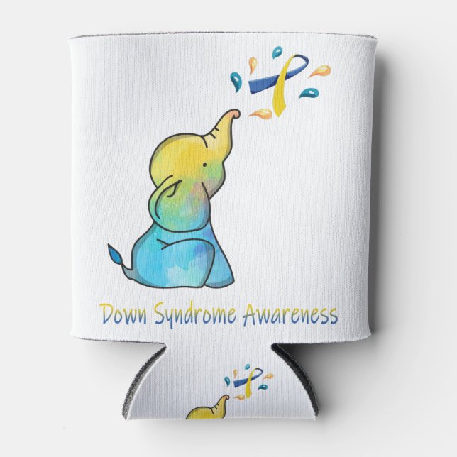 Elephant Down Syndrome Awareness Support Gifts Can Cooler (Front)