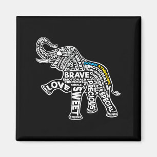 Elephant Down Syndrome Day Sensitivization Motivat Magnet