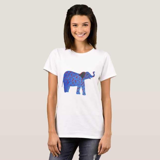 Elephant Drawing Basic T-Shirt (Front Full)