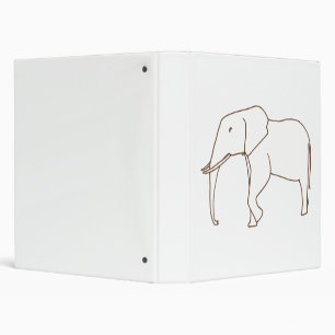 Elephant Drawing School Binders
