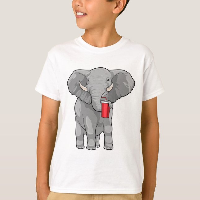 Elephant Drinking mug T-Shirt (Front)