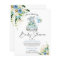Elephant Drive By Baby Shower Invitation Blue