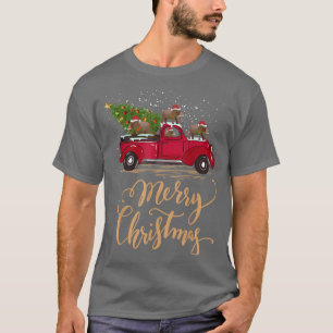 Elephant Driving Christmas Tree Truck Elephant Chr T-Shirt