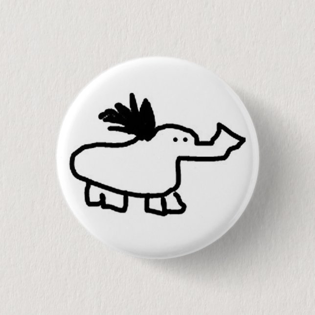 Elephant Duck 1 Inch Round Button (Front)