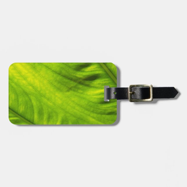 Elephant Ear Taro Luggage Tag (Front Horizontal)