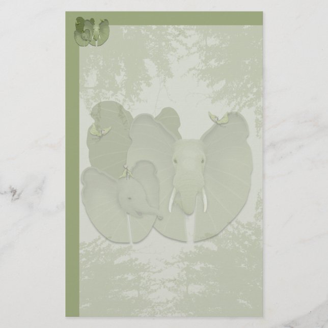 Elephant Ears stationery (Front)