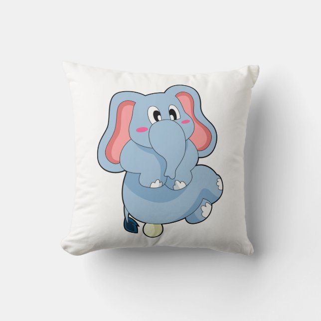 Elephant Egg Throw Pillow (Front)