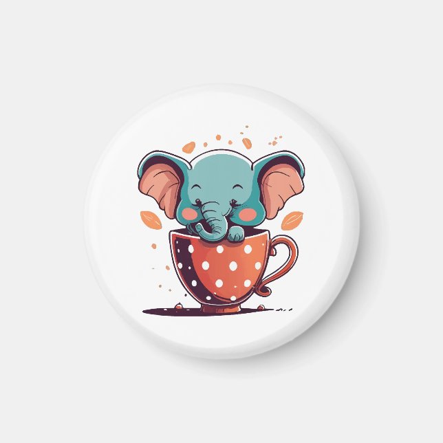 Elephant Elegance Magnet (Front)
