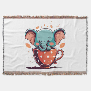 Elephant Elegance Throw Blanket