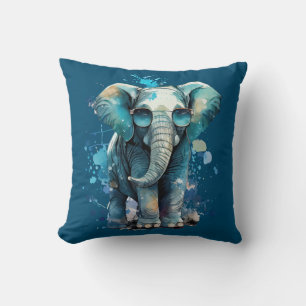 Elephant Elegance Throw Pillow