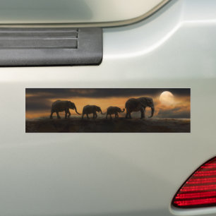 ELEPHANT ELEPHANTS BUMPER STICKERS