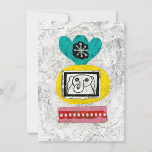 Elephant Est Carte De Voeux Par Câble