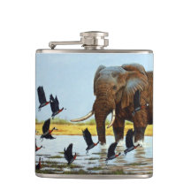 Eléphant et canards à flacon