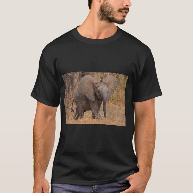 Elephant Excitement  Flared  Ears T-Shirt (Front)