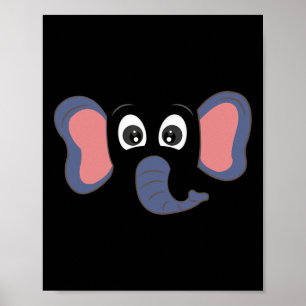 Elephant Face3 Poster