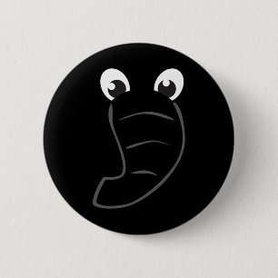 Elephant Face Cute Kids Halloween Costume Animal G 2 Inch Round Button