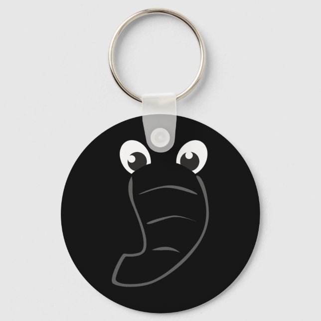 Elephant Face Cute Kids Halloween Costume Animal G Keychain (Front)
