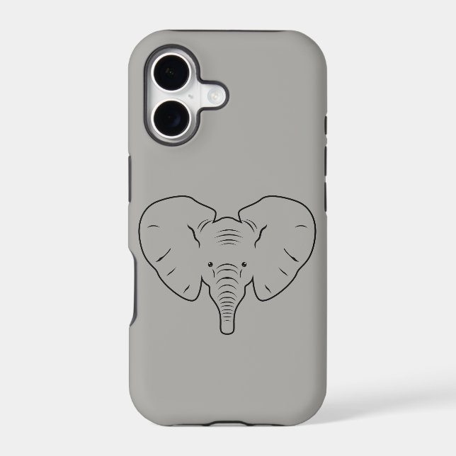 Elephant face silhouette (Back)